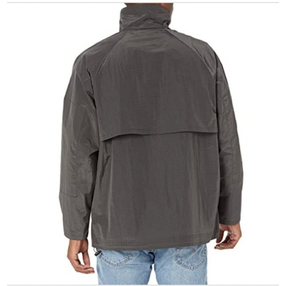 Calvin Klein Mens $148 Relaxed Fit Box Logo Popover Jacket Size L Black - Picture 2 of 11